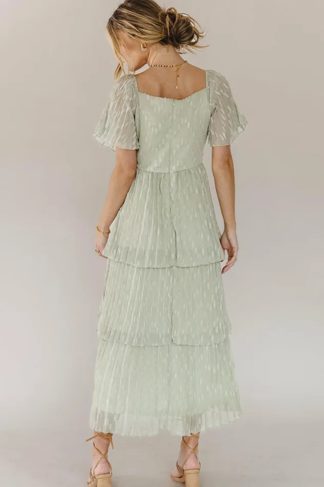 Hallie Midi Dress In Sage Sage Women Bohme Dresses