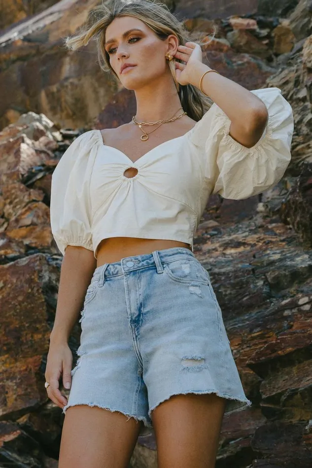 Harlyn Crop Top 8211 FINAL SALE Cream Women Bohme Tops