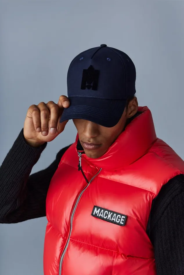Hats Men Mackage ANDERSON Baseball Cap With Velvet Logo Trench