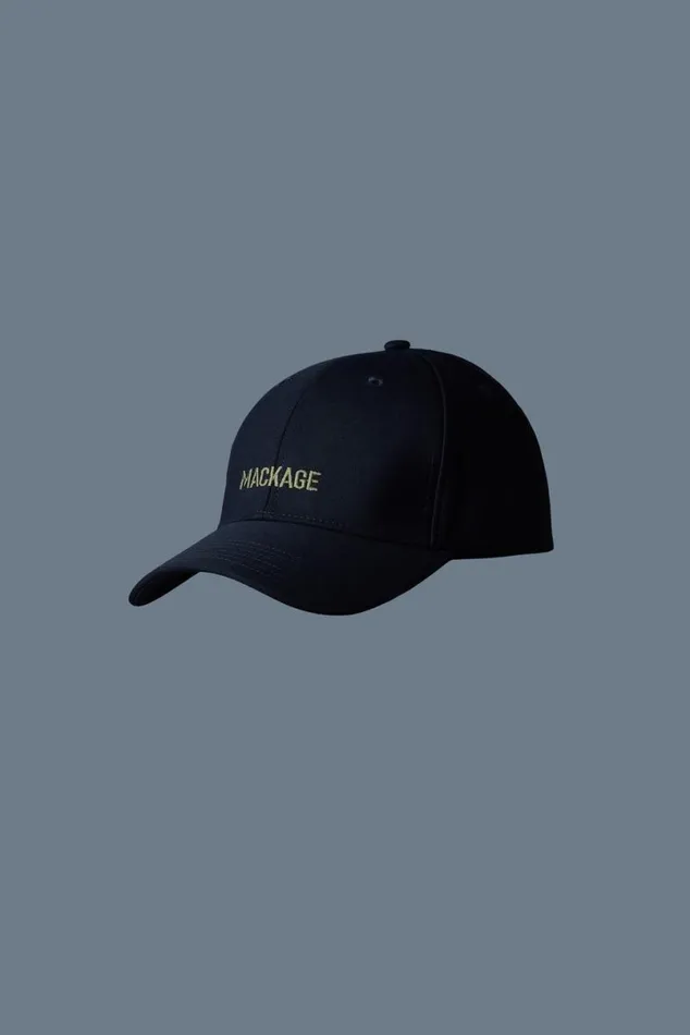 Hats Women Mackage ANDERSONW Wool Logo Baseball Cap Navy