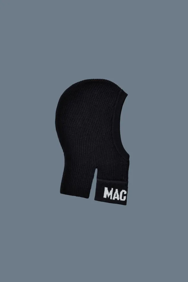 Hats Women Mackage AURORA Knit Merino Blend Logo Balaclava Neon