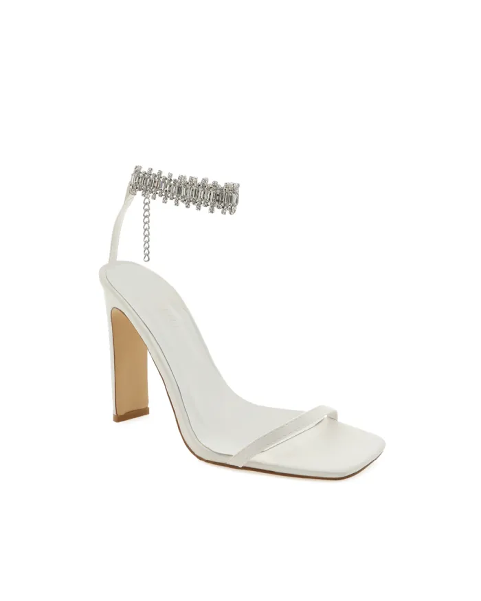 Heels Billini Block Heels WRENNA WHITE SATIN