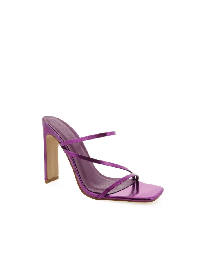 Heels Billini Block Heels YANNA PURPLE METALLIC