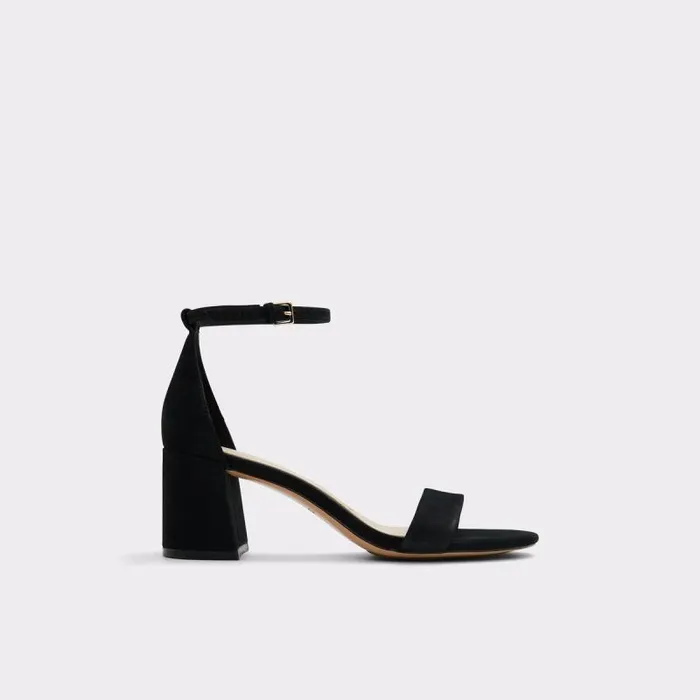 Heels Women ALDO Pristine Black Strappy Sandal