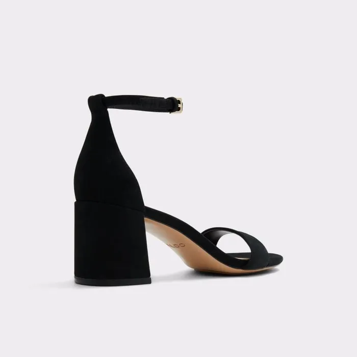 Heels Women ALDO Pristine Black Strappy Sandal