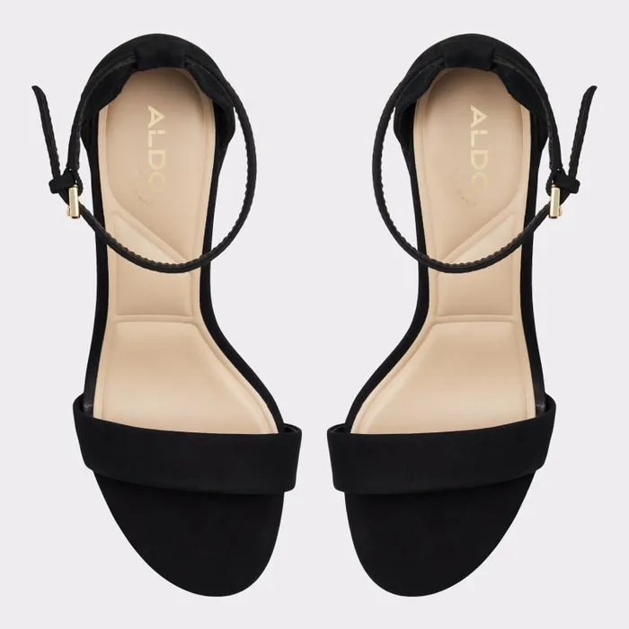 Heels Women ALDO Pristine Black Strappy Sandal