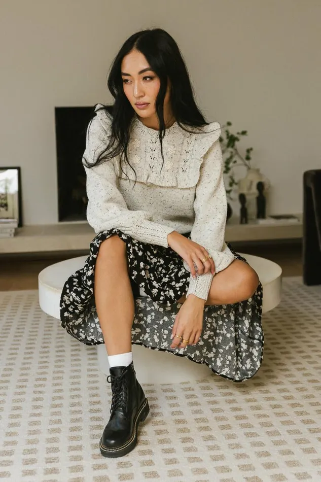 Hollis Floral Skirt Black Women Bohme Skirts