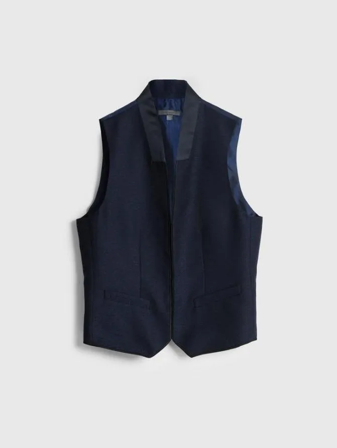 HONE VEST Blue Black Clothing John Varvatos Suiting