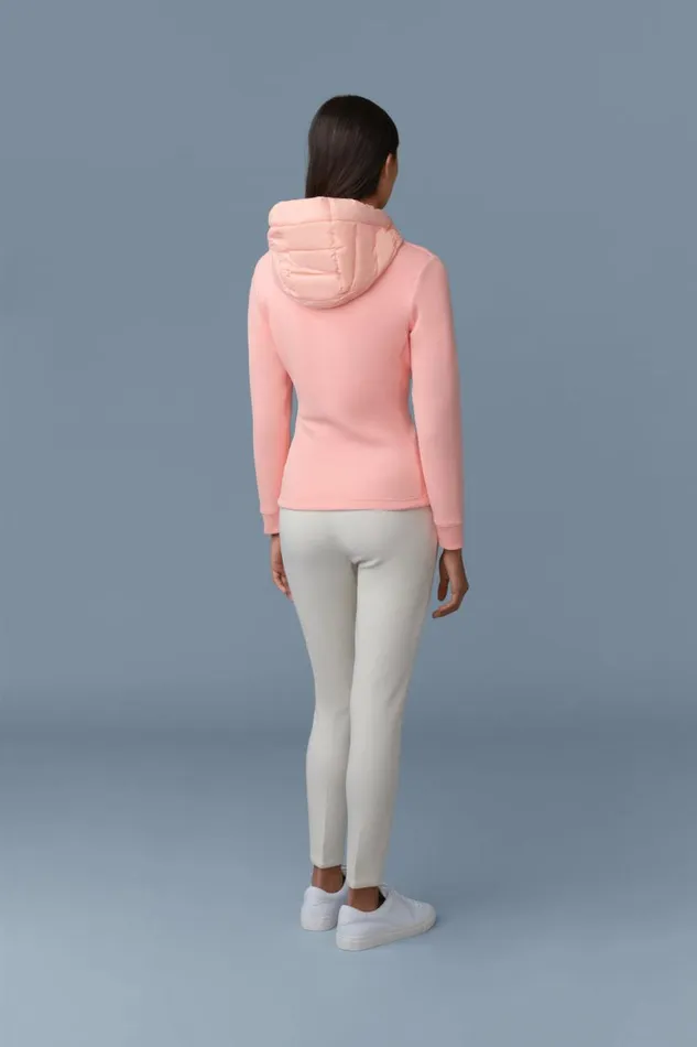 Hoodies and Tops Women Mackage DELLAR Hybrid Jacket With Hood Cream Hoodies and Tops Women Mackage DELLAR Hybrid Jacket With Hood Cream