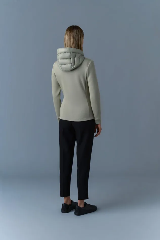 Hoodies and Tops Women Mackage DELLAR Hybrid Jacket With Hood Cream Hoodies and Tops Women Mackage DELLAR Hybrid Jacket With Hood Cream