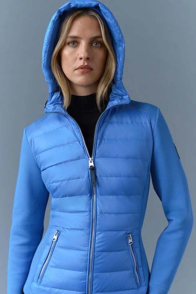 Hoodies and Tops Women Mackage DELLAR Hybrid Jacket With Hood Cream Hoodies and Tops Women Mackage DELLAR Hybrid Jacket With Hood Cream