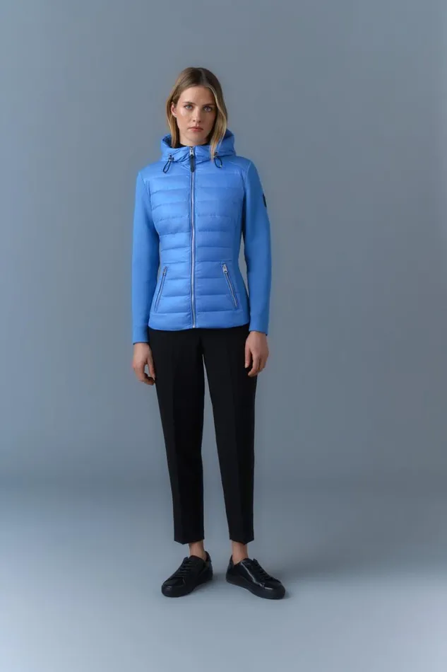 Hoodies and Tops Women Mackage DELLAR Hybrid Jacket With Hood Cream Hoodies and Tops Women Mackage DELLAR Hybrid Jacket With Hood Cream