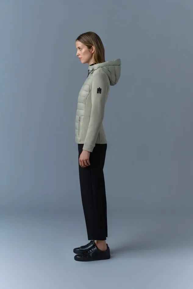 Hoodies and Tops Women Mackage DELLAR Hybrid Jacket With Hood Cream Hoodies and Tops Women Mackage DELLAR Hybrid Jacket With Hood Cream