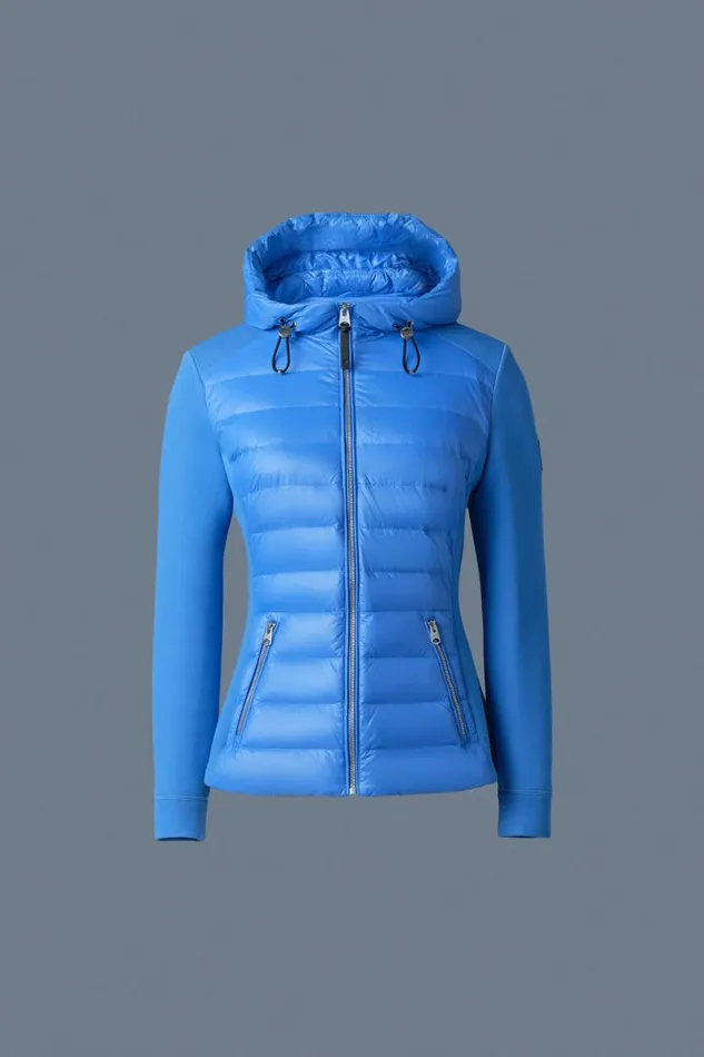 Hoodies and Tops Women Mackage DELLAR Hybrid Jacket With Hood Cream Hoodies and Tops Women Mackage DELLAR Hybrid Jacket With Hood Cream