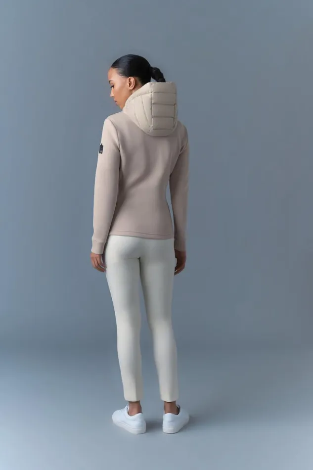 Hoodies and Tops Women Mackage DELLAR Hybrid Jacket With Hood Cream Hoodies and Tops Women Mackage DELLAR Hybrid Jacket With Hood Cream