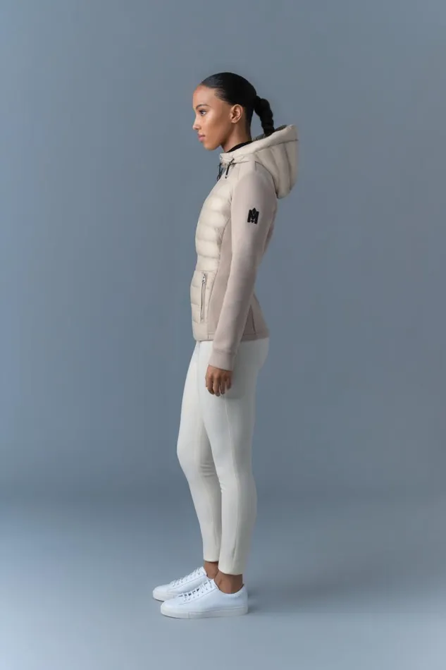 Hoodies and Tops Women Mackage DELLAR Hybrid Jacket With Hood Cream Hoodies and Tops Women Mackage DELLAR Hybrid Jacket With Hood Cream