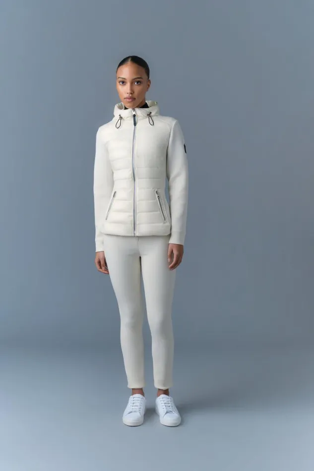 Hoodies and Tops Women Mackage DELLAR Hybrid Jacket With Hood Cream Hoodies and Tops Women Mackage DELLAR Hybrid Jacket With Hood Cream