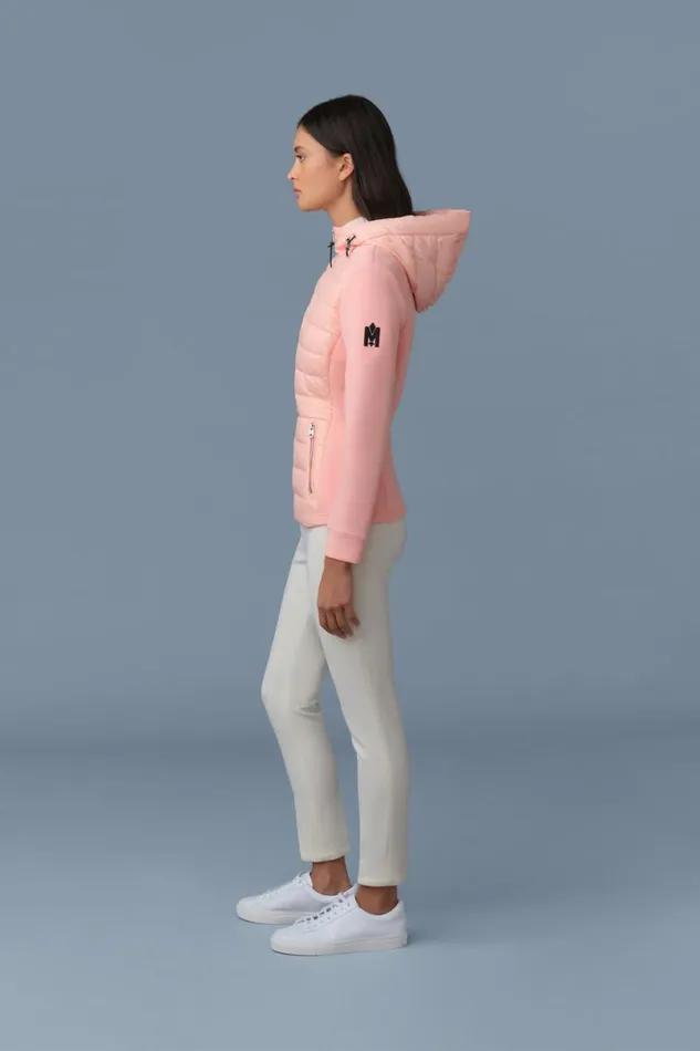 Hoodies and Tops Women Mackage DELLAR Hybrid Jacket With Hood Cream Hoodies and Tops Women Mackage DELLAR Hybrid Jacket With Hood Cream