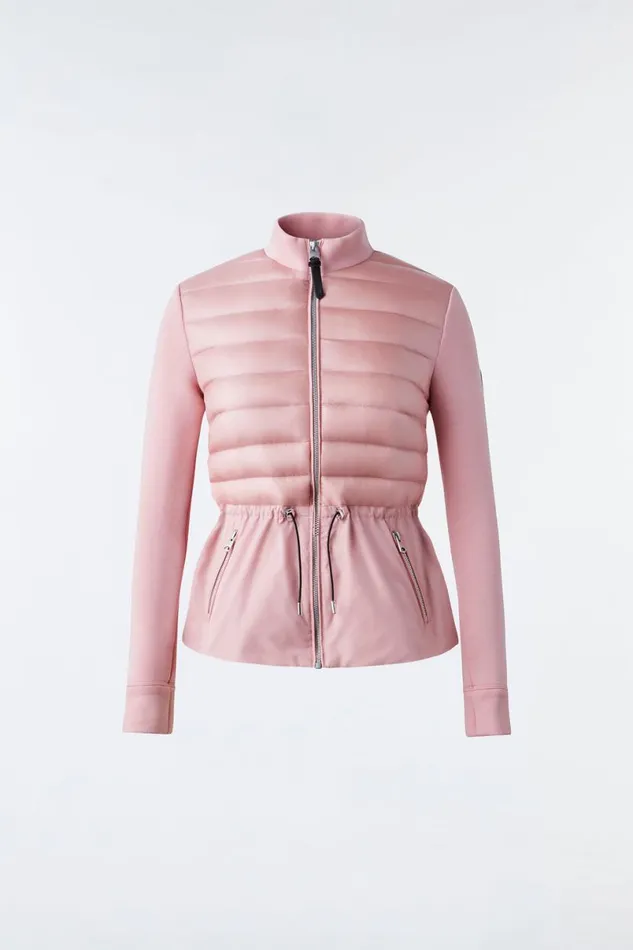 Hoodies and Tops Women Mackage JOYCE Hybrid Jacket With Peplum Black Hoodies and Tops Women Mackage JOYCE Hybrid Jacket With Peplum Black