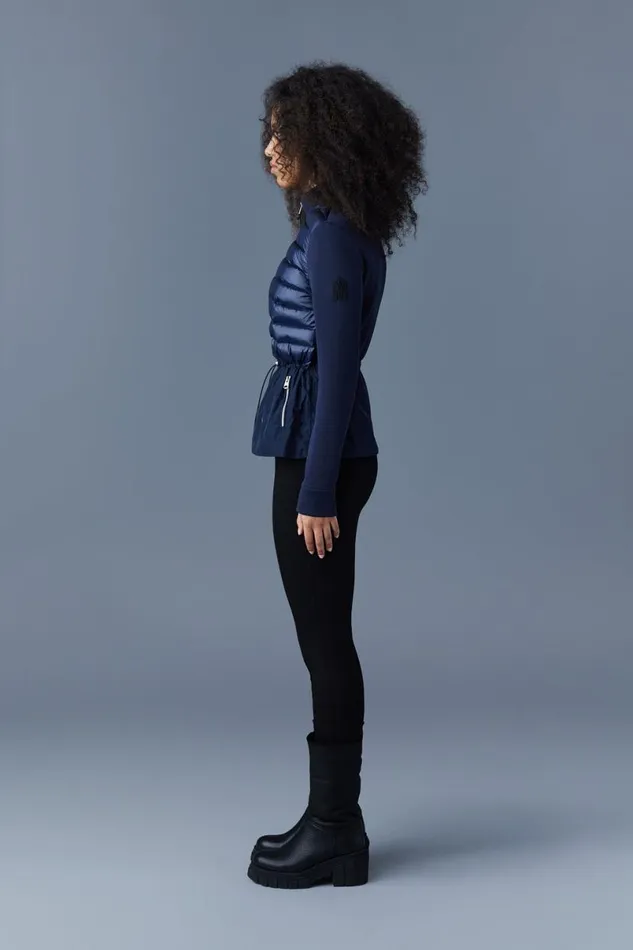 Hoodies and Tops Women Mackage JOYCE Hybrid Jacket With Peplum Black Hoodies and Tops Women Mackage JOYCE Hybrid Jacket With Peplum Black