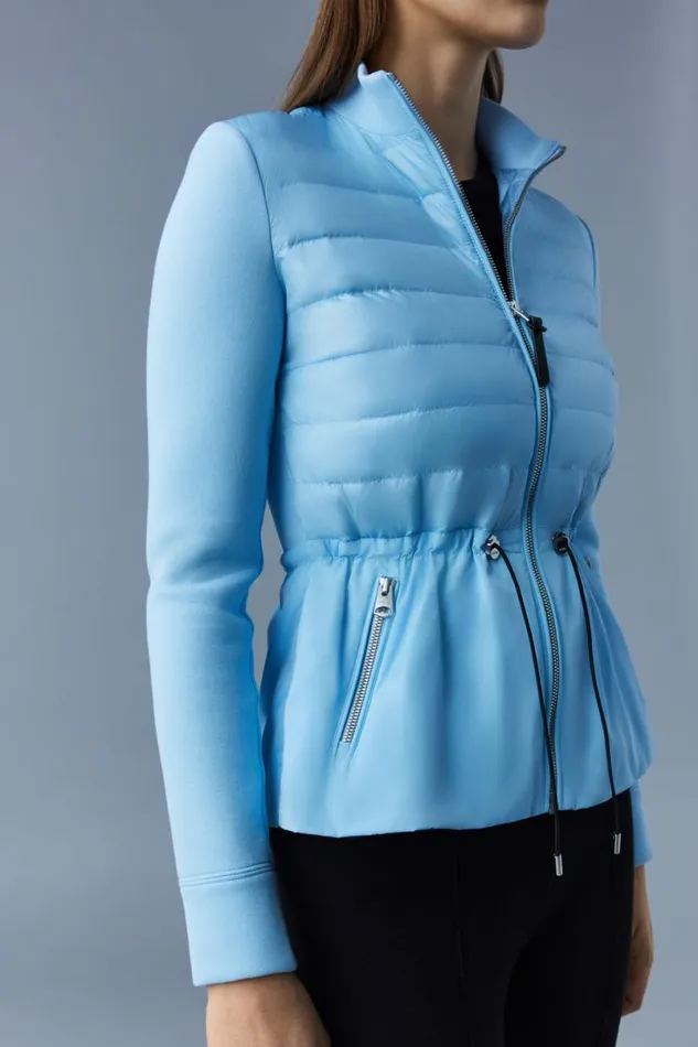 Hoodies and Tops Women Mackage JOYCE Hybrid Jacket With Peplum Black Hoodies and Tops Women Mackage JOYCE Hybrid Jacket With Peplum Black