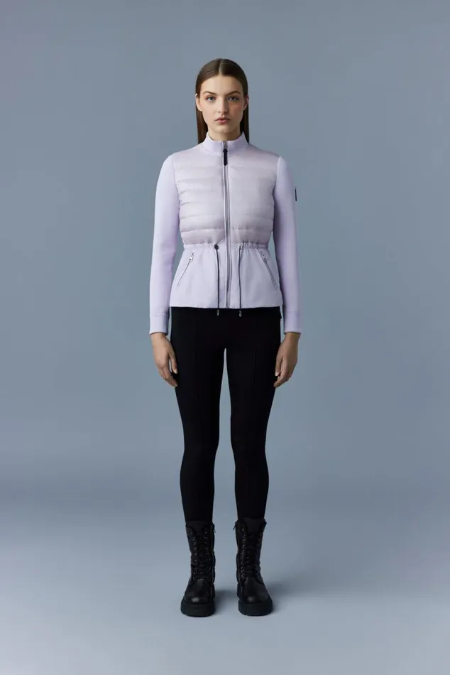 Hoodies and Tops Women Mackage JOYCE Hybrid Jacket With Peplum Black Hoodies and Tops Women Mackage JOYCE Hybrid Jacket With Peplum Black