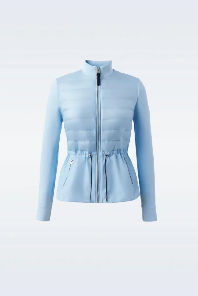 Hoodies and Tops Women Mackage JOYCE Hybrid Jacket With Peplum Black Hoodies and Tops Women Mackage JOYCE Hybrid Jacket With Peplum Black