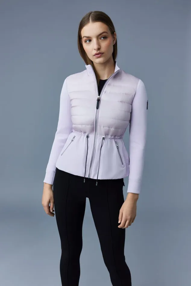 Hoodies and Tops Women Mackage JOYCE Hybrid Jacket With Peplum Black Hoodies and Tops Women Mackage JOYCE Hybrid Jacket With Peplum Black