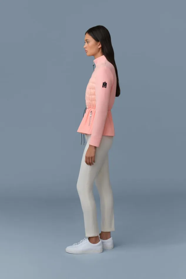 Hoodies and Tops Women Mackage JOYCE Hybrid Jacket With Peplum Black Hoodies and Tops Women Mackage JOYCE Hybrid Jacket With Peplum Black