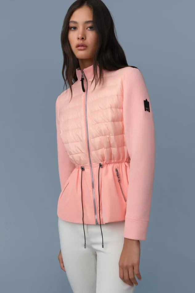 Hoodies and Tops Women Mackage JOYCE Hybrid Jacket With Peplum Black Hoodies and Tops Women Mackage JOYCE Hybrid Jacket With Peplum Black
