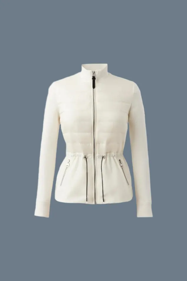 Hoodies and Tops Women Mackage JOYCE Hybrid Jacket With Peplum Black Hoodies and Tops Women Mackage JOYCE Hybrid Jacket With Peplum Black
