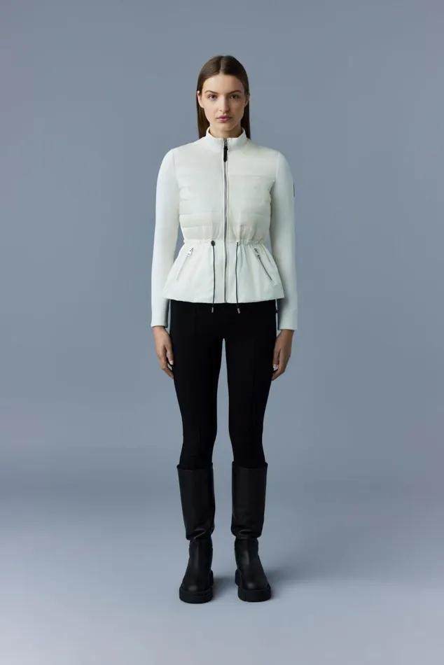 Hoodies and Tops Women Mackage JOYCE Hybrid Jacket With Peplum Black Hoodies and Tops Women Mackage JOYCE Hybrid Jacket With Peplum Black