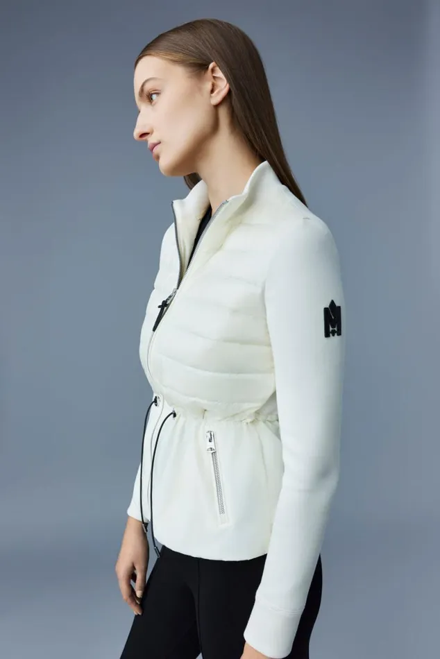 Hoodies and Tops Women Mackage JOYCE Hybrid Jacket With Peplum Black Hoodies and Tops Women Mackage JOYCE Hybrid Jacket With Peplum Black