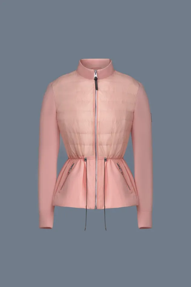 Hoodies and Tops Women Mackage JOYCE Hybrid Jacket With Peplum Black Hoodies and Tops Women Mackage JOYCE Hybrid Jacket With Peplum Black