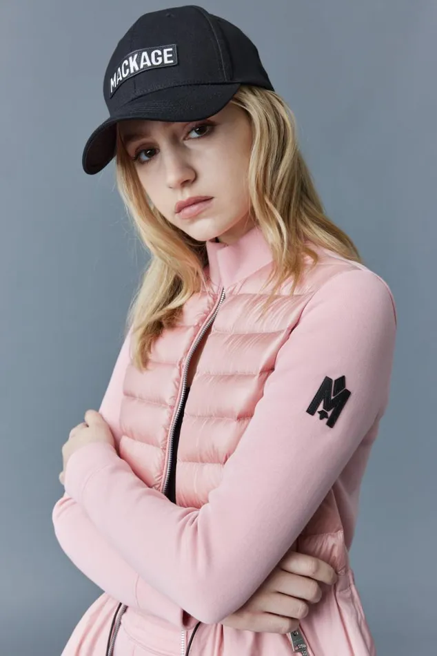 Hoodies and Tops Women Mackage JOYCE Hybrid Jacket With Peplum Black Hoodies and Tops Women Mackage JOYCE Hybrid Jacket With Peplum Black