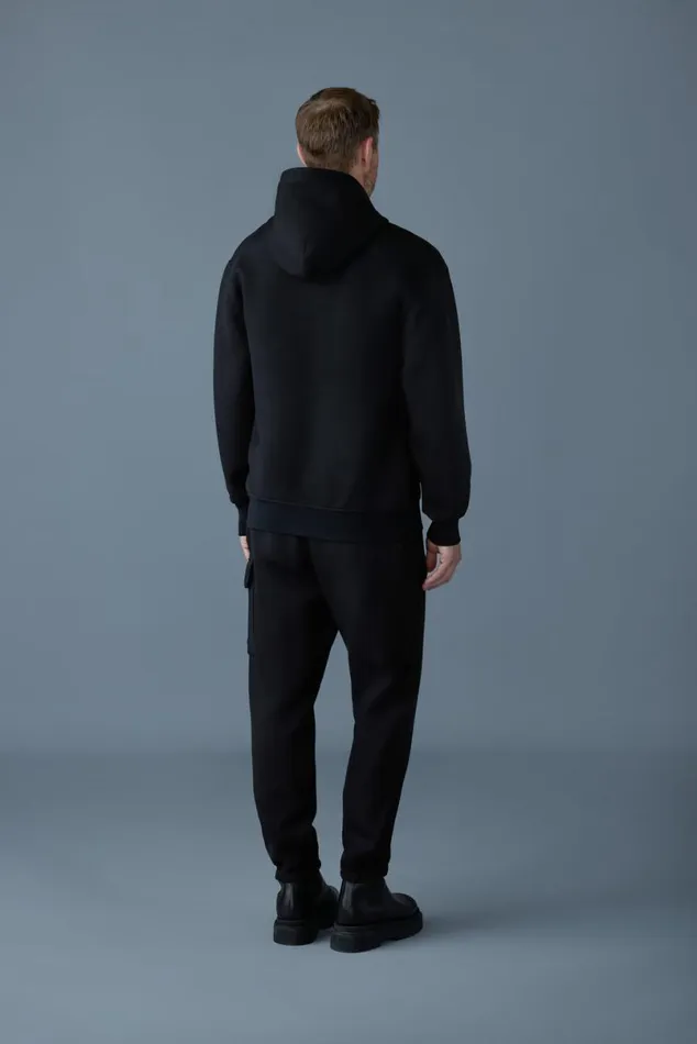 Hoodies and Tops Women Mackage KRYSTOS Doubleface Jersey Zipup Hoodie Black