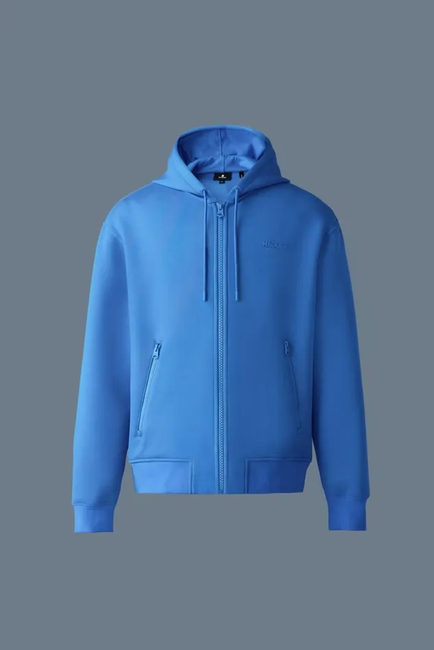 Hoodies and Tops Women Mackage KRYSTOS Doubleface Jersey Zipup Hoodie Emerald