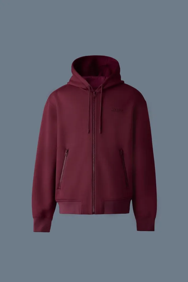Hoodies and Tops Women Mackage KRYSTOS Doubleface Jersey Zipup Hoodie Emerald