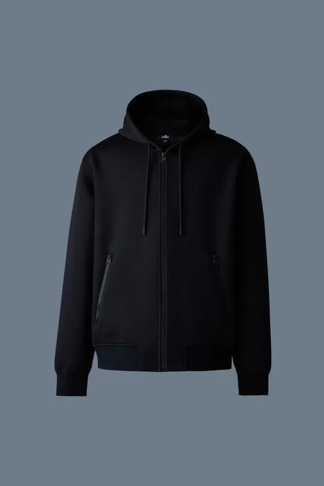 Hoodies and Tops Women Mackage KRYSTOS Doubleface Jersey Zipup Hoodie Emerald