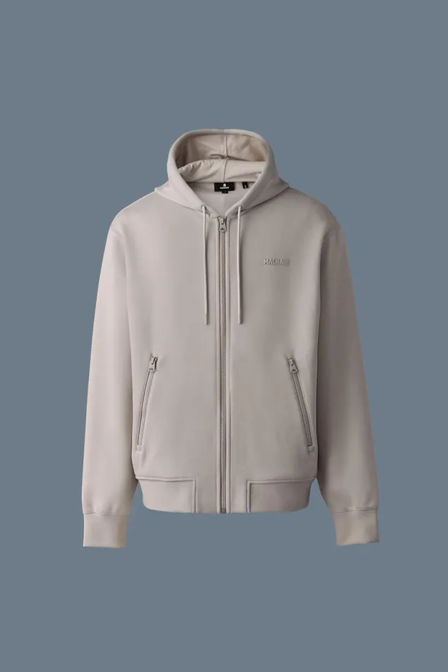 Hoodies and Tops Women Mackage KRYSTOS Doubleface Jersey Zipup Hoodie Emerald