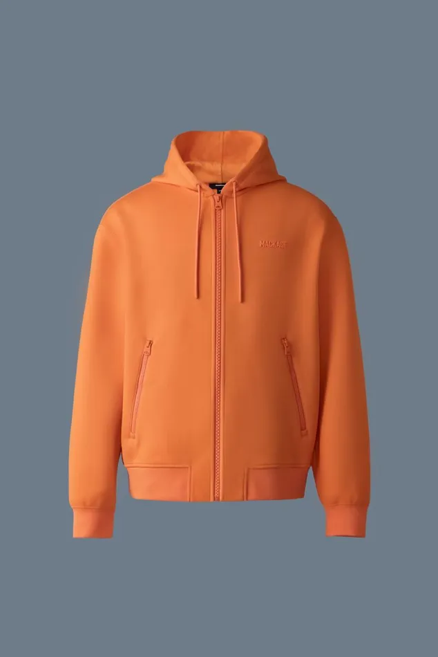 Hoodies and Tops Women Mackage KRYSTOS Doubleface Jersey Zipup Hoodie Emerald