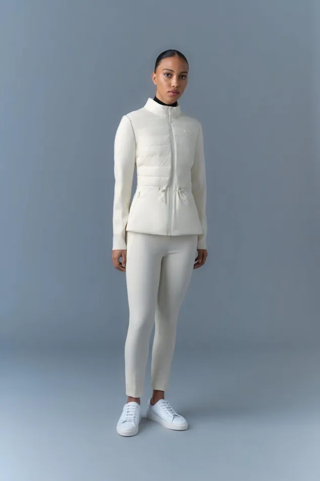 Hoodies and Tops Women Mackage LAIKA Hybrid Down Jacket With Peplum Cream Hoodies and Tops Women Mackage LAIKA Hybrid Down Jacket With Peplum Cream