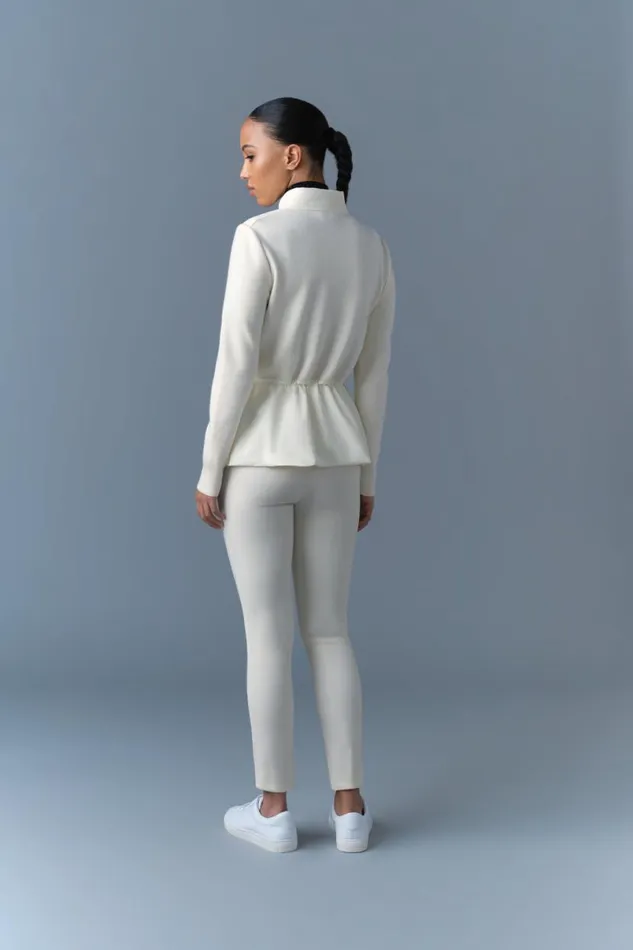 Hoodies and Tops Women Mackage LAIKA Hybrid Down Jacket With Peplum Cream Hoodies and Tops Women Mackage LAIKA Hybrid Down Jacket With Peplum Cream