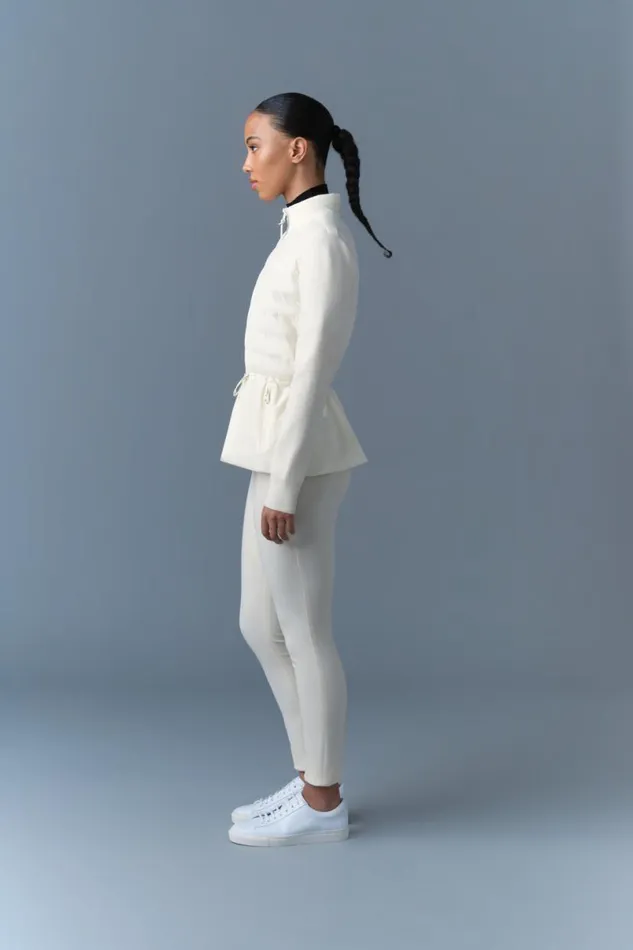 Hoodies and Tops Women Mackage LAIKA Hybrid Down Jacket With Peplum Cream Hoodies and Tops Women Mackage LAIKA Hybrid Down Jacket With Peplum Cream