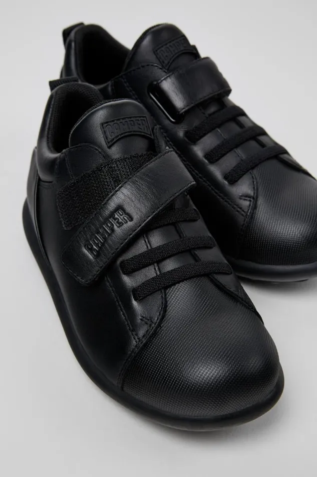 Hook And Loop Kids Camper Pelotas Multicolor Leather Shoes
