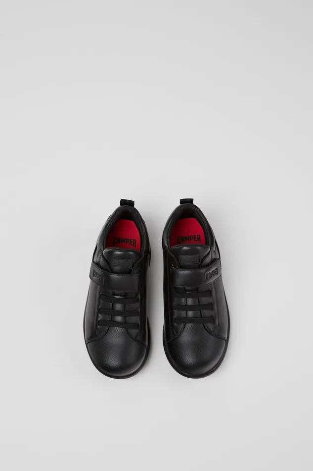 Hook And Loop Kids Camper Pelotas Multicolor Leather Shoes