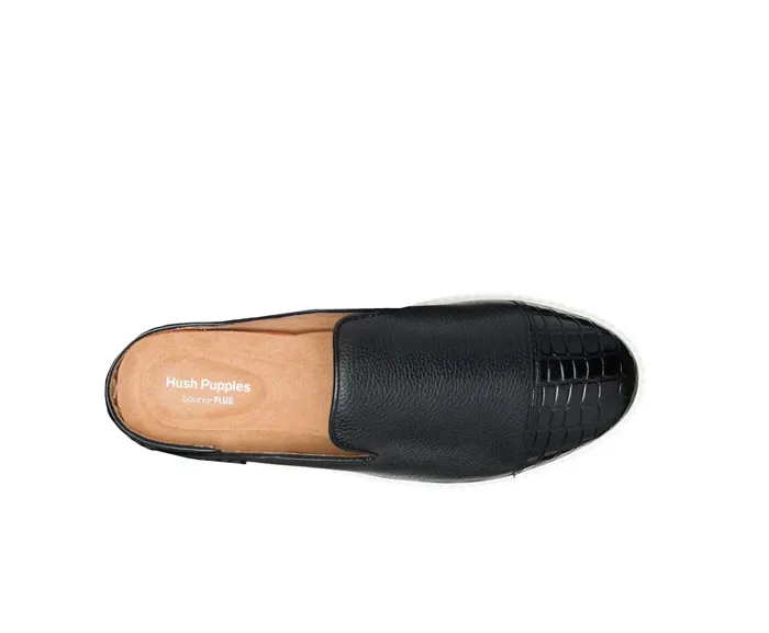 Hush Puppies Flats and SlipOns Women Sabine Mule Black Leather
