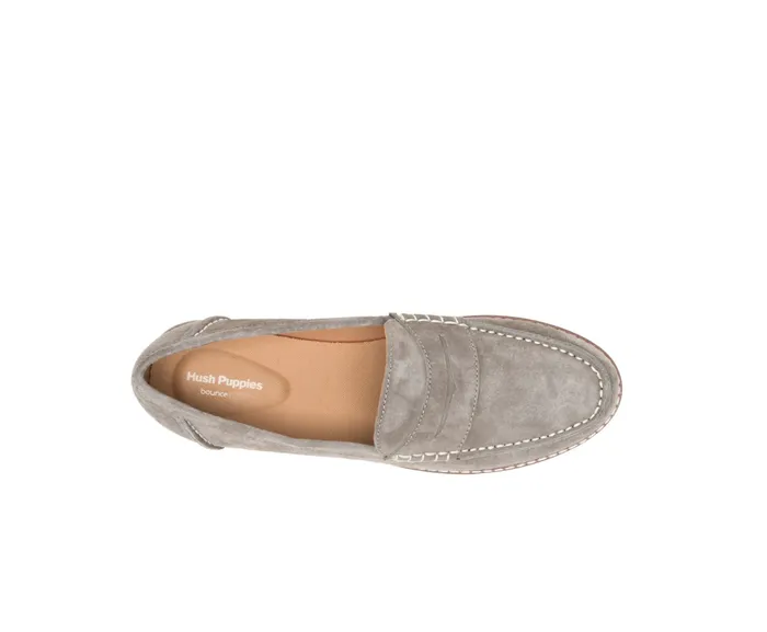 Hush Puppies Wren Loafer Olive Suede Women Loafers
