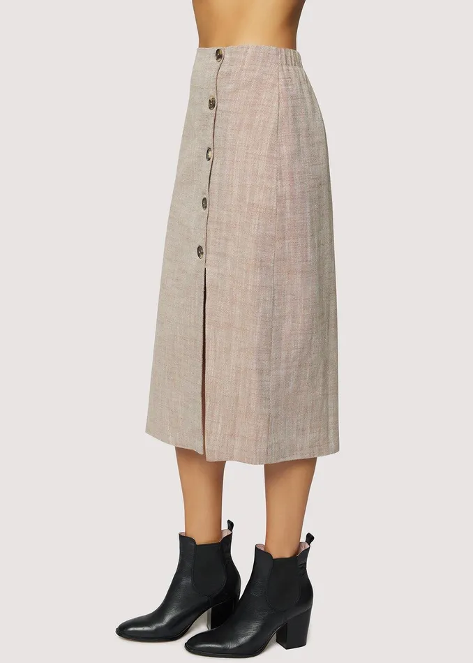 In My Element Midi Skirt Brown Women Lost Wander Skirts