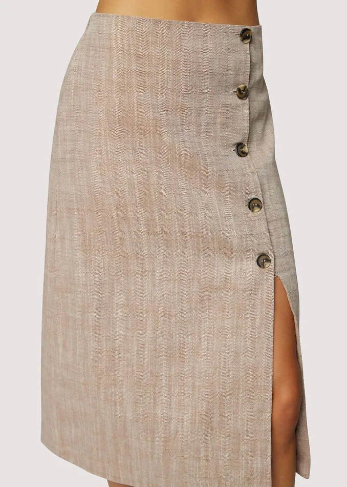 In My Element Midi Skirt Brown Women Lost Wander Skirts